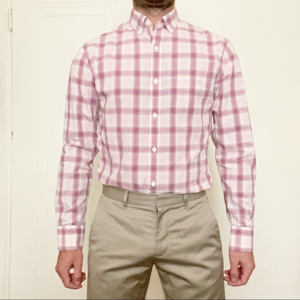 Bonobos Summer Weight Slim Fit Plaid Button down Shirt Men’s Size Small